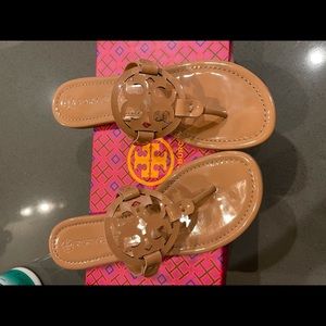 Tan Tory Burch Miller sandals